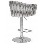 Стул барный DOBRIN MARCEL (серый велюр (MJ9-75))