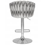 Стул барный DOBRIN MARCEL (серый велюр (MJ9-75))