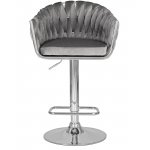 Стул барный DOBRIN MARCEL (серый велюр (MJ9-75))