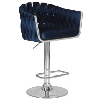 Стул барный DOBRIN MARCEL (синий велюр (MJ9-117))