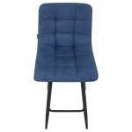 Стул барный DOBRIN NICOLE (черные матовые ножки, синяя ткань (UF860-14B))
