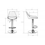 Стул барный DOBRIN ROCKY (белый)