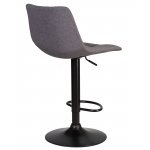 Стул барный DOBRIN TAILOR BLACK (серая ткань (188-55))