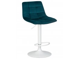 Стул барный DOBRIN TAILOR WHITE (морской волны велюр (MJ9-99))