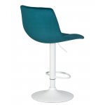 Стул барный DOBRIN TAILOR WHITE (морской волны велюр (MJ9-99))