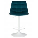 Стул барный DOBRIN TAILOR WHITE (морской волны велюр (MJ9-99))