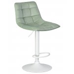 Стул барный DOBRIN TAILOR WHITE (пудрово-мятный велюр (MJ9-87))