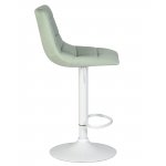 Стул барный DOBRIN TAILOR WHITE (пудрово-мятный велюр (MJ9-87))