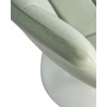 Стул барный DOBRIN TAILOR WHITE (пудрово-мятный велюр (MJ9-87))