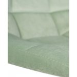 Стул барный DOBRIN TAILOR WHITE (пудрово-мятный велюр (MJ9-87))