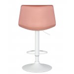 Стул барный DOBRIN TAILOR WHITE (пудрово-розовый велюр (MJ9-32))