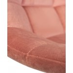 Стул барный DOBRIN TAILOR WHITE (пудрово-розовый велюр (MJ9-32))