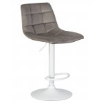 Стул барный DOBRIN TAILOR WHITE (серый велюр (MJ9-75))