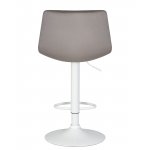 Стул барный DOBRIN TAILOR WHITE (серый велюр (MJ9-75))