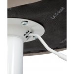 Стул барный DOBRIN TAILOR WHITE (серый велюр (MJ9-75))