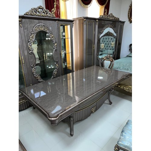 ШАРЛИЗ Комплект гостиной (Витрина, Комод, Стол, 4 стула, 2 кресла)