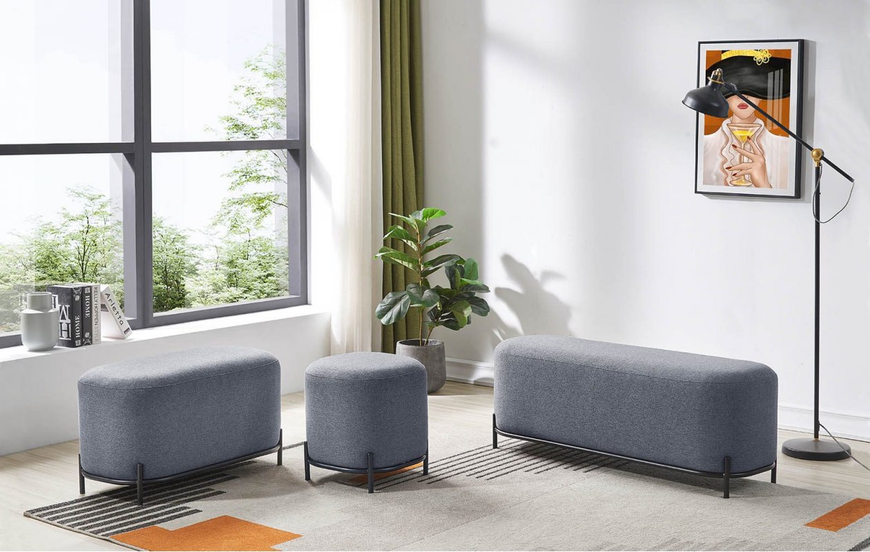 Пуф SOFA 03-4080 серый HE512-11