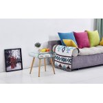 Стол журнальный F-639 прозрачный/бук