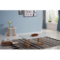 Стол журнальный J1692C белый/ясень (WK-03)