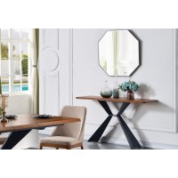 Стол консоль V1712A орех (WK-07)/черный (PC-02)