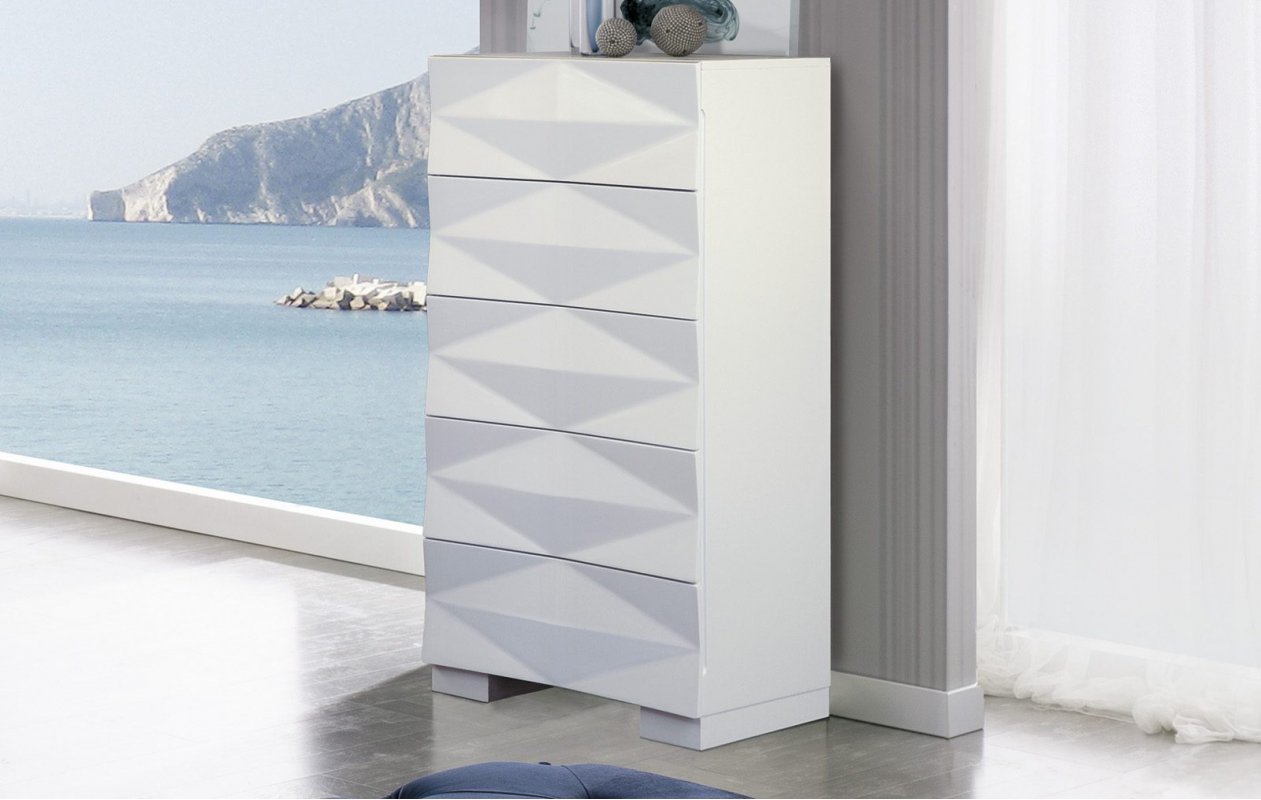 Комод вертикальный S-153 белый