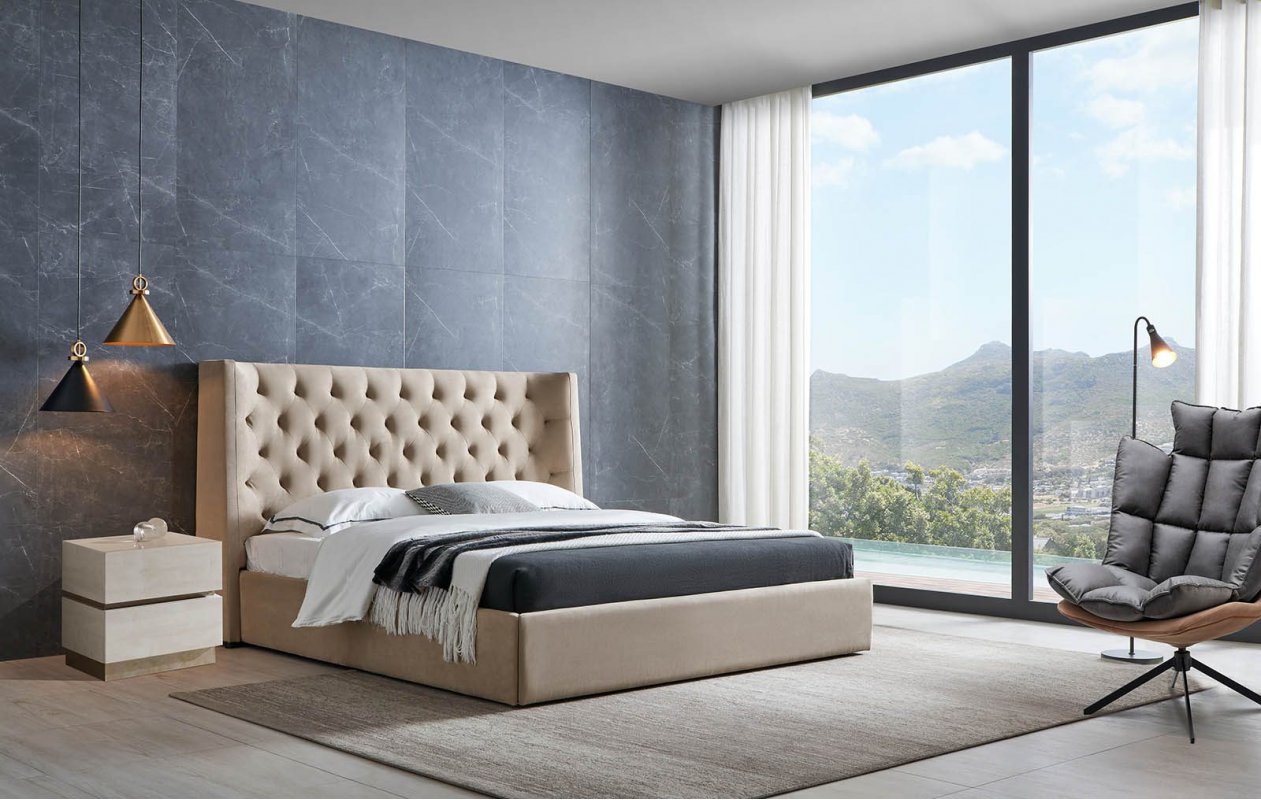 Кровать GC1726 (180-200) бежевый FA272-01