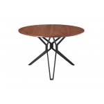 Стол DT-62 орех/черный (d120)