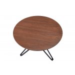 Стол DT-62 орех/черный (d120)