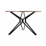 Стол DT-62 орех/черный (d120)