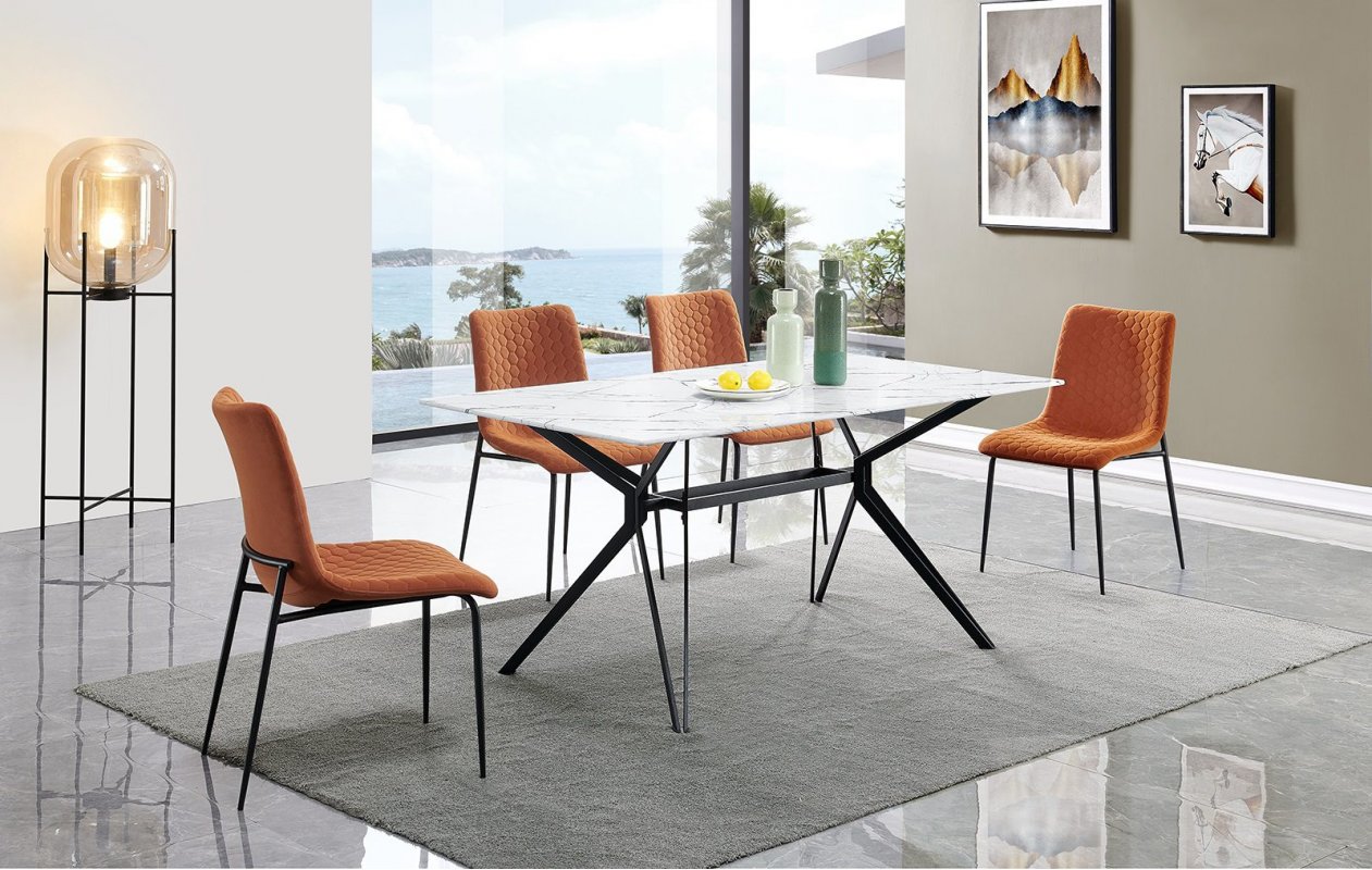 Стол MARBELLA FSD1943 белый мрамор FV2666