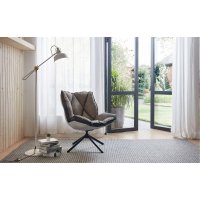 Кресло DС-1565D серый HE510-23B/ноги металл