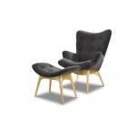 Кресло DС-917 цвет графит HE 492-10  ноги ясень-01