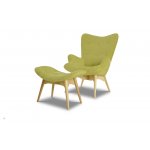 Кресло DС-917 цвет оливковый YR2214-12  ноги ясень-01