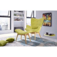 Кресло DС-917 цвет оливковый YR2214-12  ноги ясень-01