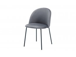 Стул C-962 серый бархат G062-40/матовый черный