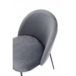 Стул C-962 серый бархат G062-40/матовый черный