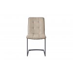 Стул SKY6800 бежевый JJ12-18/черный кант PU/черный металл с напылением