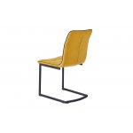 Стул SKY6800 желтый JJ12-19/черный кант PU/черный металл с напылением
