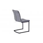 Стул SKY6800 серый JJ12-17/черный кант PU/черный металл с напылением