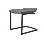 Стул SKY6800 серый JJ12-17/черный кант PU/черный металл с напылением