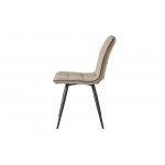 Стул SKY6800-1 бежевый JJ12-18/черный кант PU/черный металл