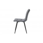 Стул SKY6800-1 серый JJ12-17/черный кант PU/черный металл