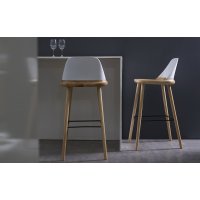 Стул барный BS-S123A белый/дерево