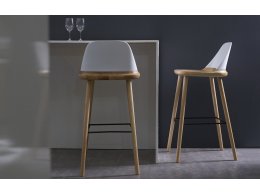 Стул барный BS-S123A белый/дерево