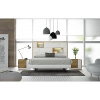 КОМПЛЕКТ: Кровать FENICIA 611 (160 х200) с подсветкой, 2 тумбочки, комод, зеркало  