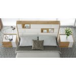 КОМПЛЕКТ: Кровать FENICIA 611 (180 х200) с подсветкой,  2 тумбочки, комод, зеркало