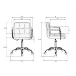 Офисное кресло для персонала DOBRIN TERRY (серый велюр (MJ9-75))