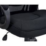 Офисное кресло для руководителей DOBRIN STEVEN BLACK (чёрный пластик, чёрная ткань)