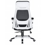 Офисное кресло для руководителей DOBRIN STEVEN WHITE (белый пластик, чёрная ткань)