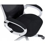 Офисное кресло для руководителей DOBRIN STEVEN WHITE (белый пластик, чёрная ткань)